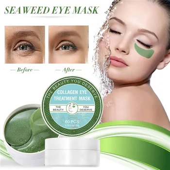 

Under Eye Repair Patch Mask, 60pcs/Pack, Seaweed Clollagen Hydrating Mask for Wrinkles Dark Circles Puffiness