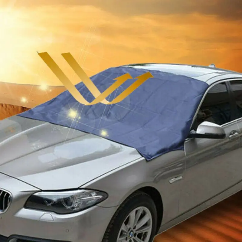 Магнитный автомобильный чехол на лобовое стекло защита от солнца снега льда пыли