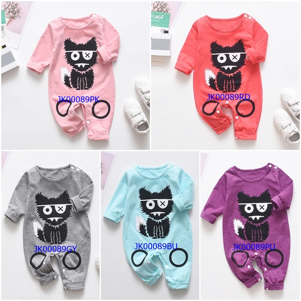 New Newborn Baby Clothes Boys Girls Romper Floral Dinosaur Car Printed Long Sleeve Cotton Romper Kids Jumpsuit Playsuit Outfits