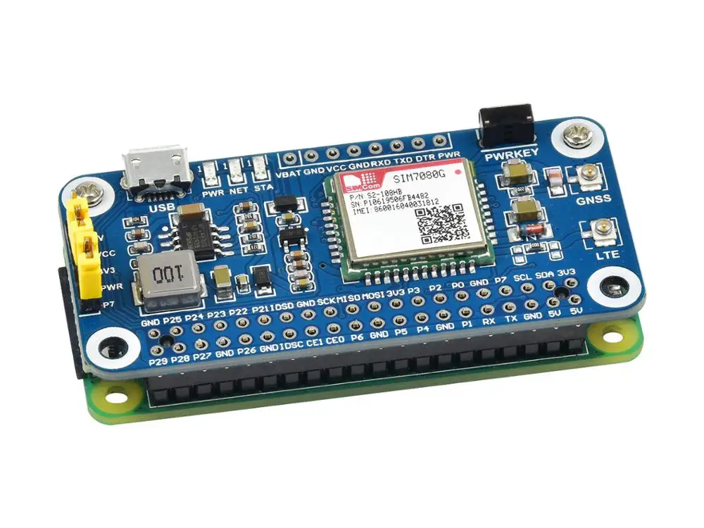Funcionalidades de Comunicação Iot para Raspberry Cat-m Nb-chapéu Globalmente Aplicável Características Multi Nb-iot Gnss Sim7080g - pi - Imagem 3