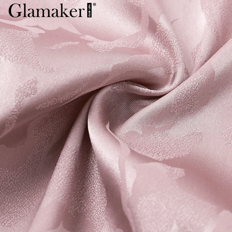 Glamaker жаккардовое атласное мини-платье с v-образным вырезом в стиле пэчворк с оборками элегантное облегающее платье с пышными рукавами Вечерние платья в стиле ретро на осень и зиму