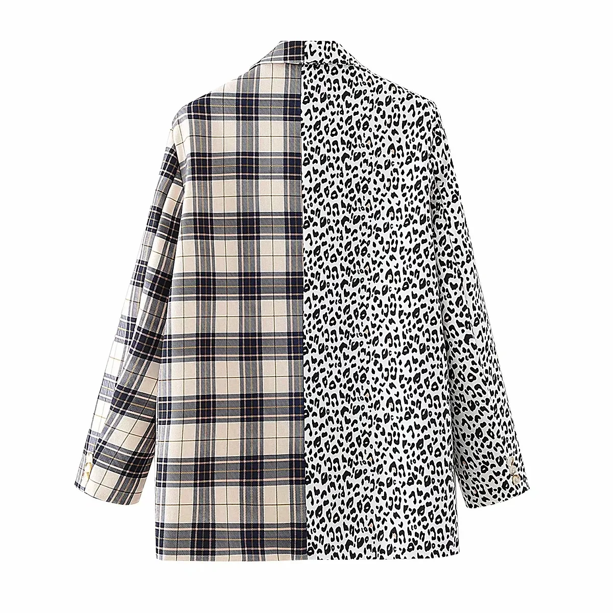 Autumn Winter Fashion Women Blazer Jacket Causal Long Sleeve  Office Lady  Leopard Suit Coat
