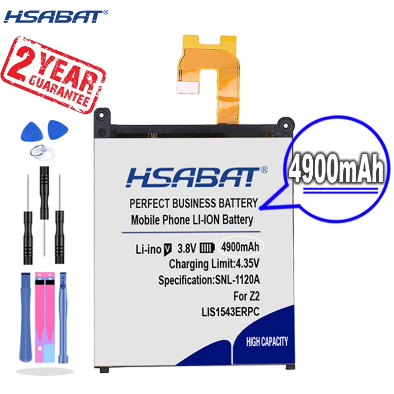 Новое поступление [HSABAT] 4900mAh LIS1543ERPC Сменный аккумулятор для Sony Xperia Z2 L50w L50U L50T Sirius