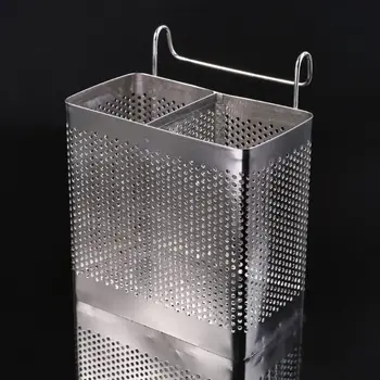 

Kitchen Hanging Stainless Steel Chopsticks Spoons Fork Cutlery Holder Organizer Rack Drainer Storage