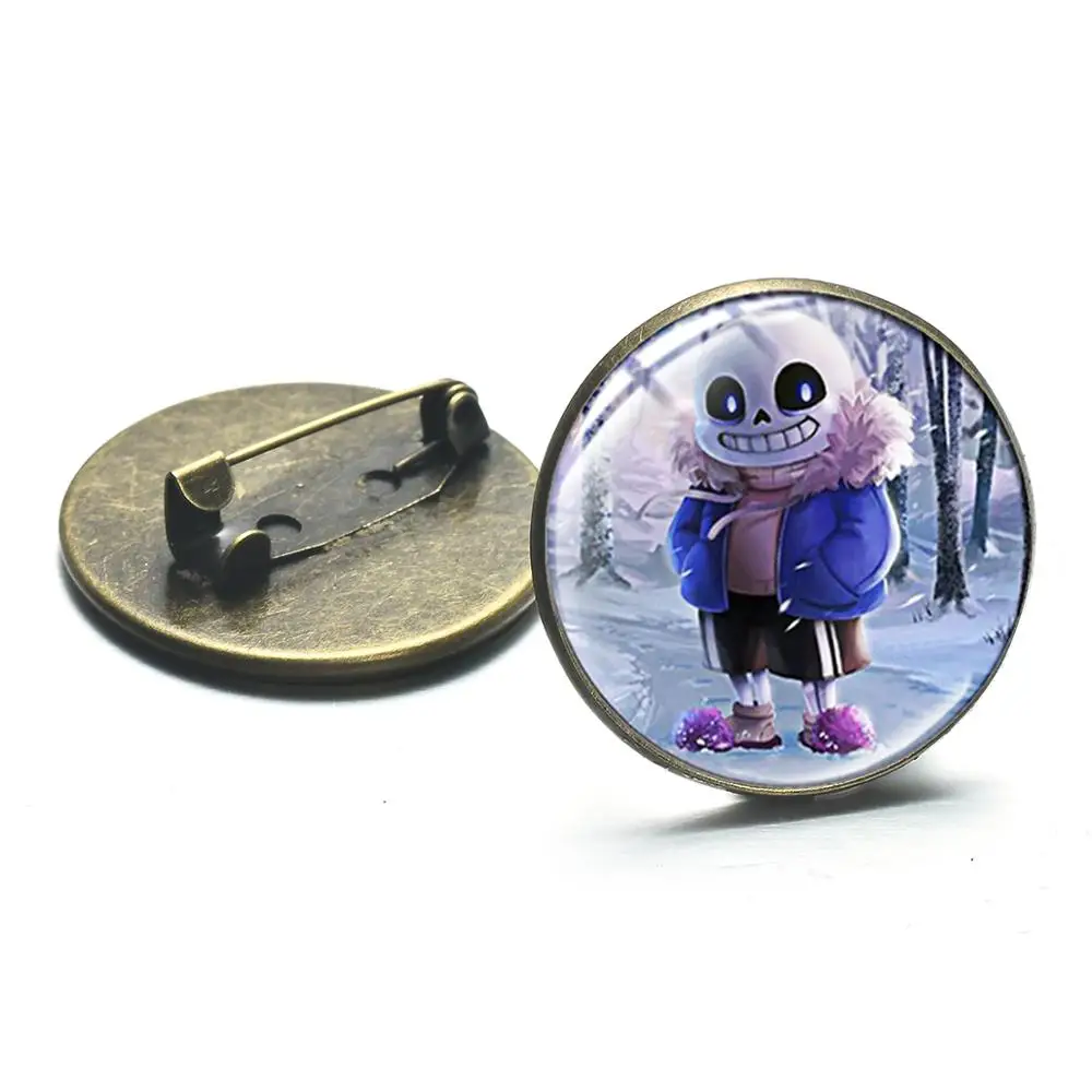 Style 19 SONGDA популярная игра Undertale брошь коллекция булавок Sans мультфильм Значки аксессуары для рюкзака одежда украшения подарок - Окраска металла: Style 19