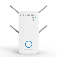 PIXLINK Гигабитный беспроводной маршрутизатор двухдиапазонный AC2600 Wifi повторитель с 4 высокими антеннами более широкий охват простая настройка