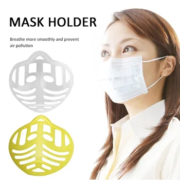 

5Pcs Mask Bracket Breathable Reusable Dustproof 3D Mask Filter Non-stick Lipstick Mouth Nose Mask Holder Mask Inner Pad Bracket