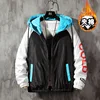 Men's Autumn Winter Casual Fashion Patchwork Hoodie Multi-Pockets Outwear Coat Men Hip Hop Casual Vintage Loose Track Jacket ► Photo 2/5