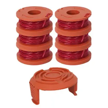 

6pcs Replacement Spool Line with 1 Cap Cover for WORX WA0010 Grass Trimmer Edger Reel Lines