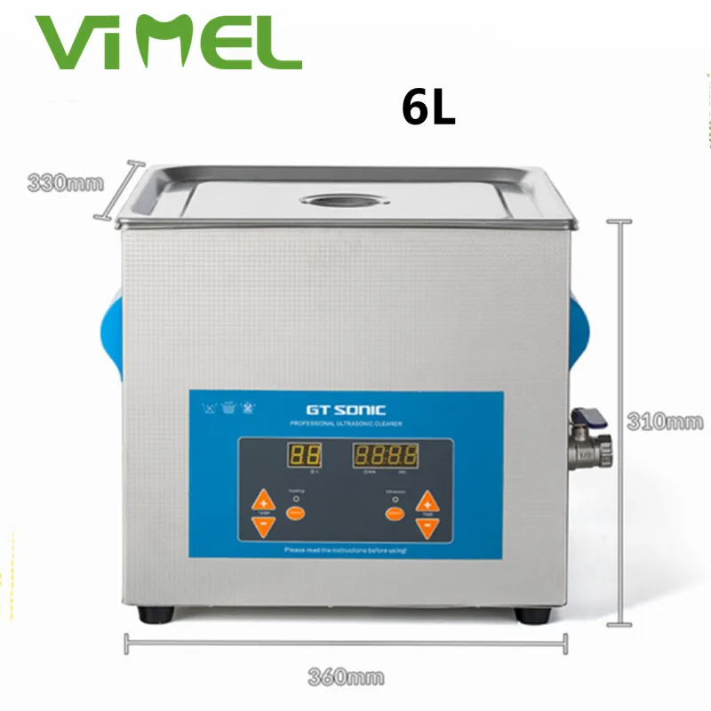 Hot Sale 6L Professional Ultrasonic Cleaner with Digital Timer&ampHeater for Cleaning Jewelry Glasses Watch Dentures Small Parts | Красота и