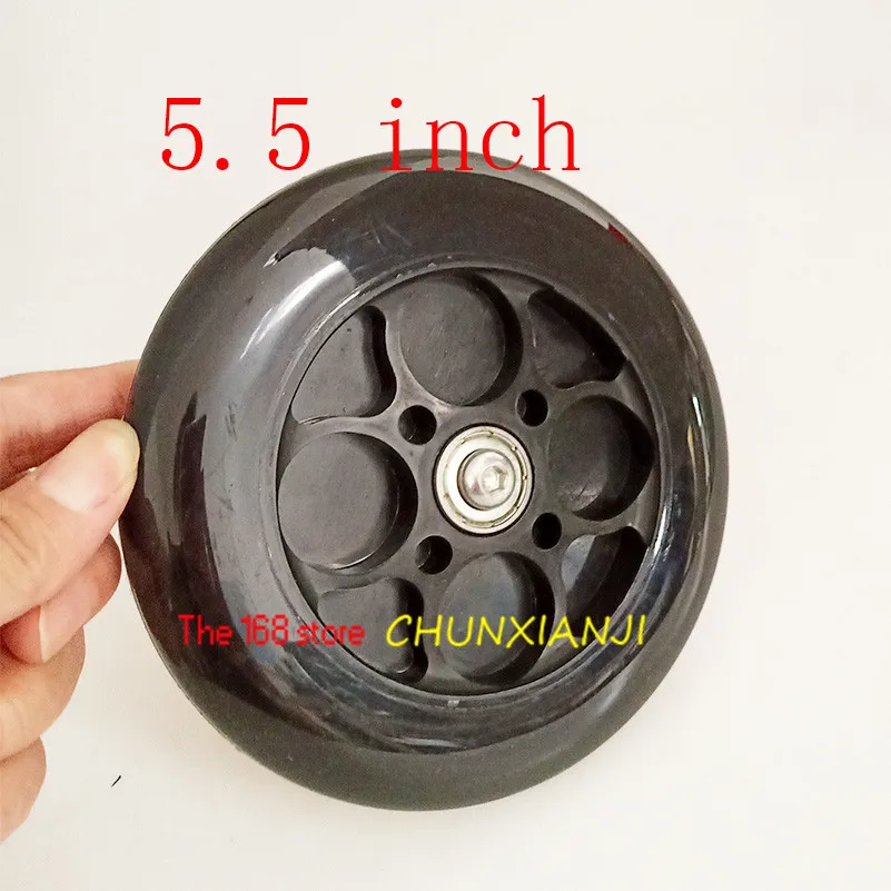 Size 5.5 Inch Solid PU Wheels 140 Mm Wheels 5-1/2 for Electric Scooter Baby Car Trolley Cart,caster Wheels