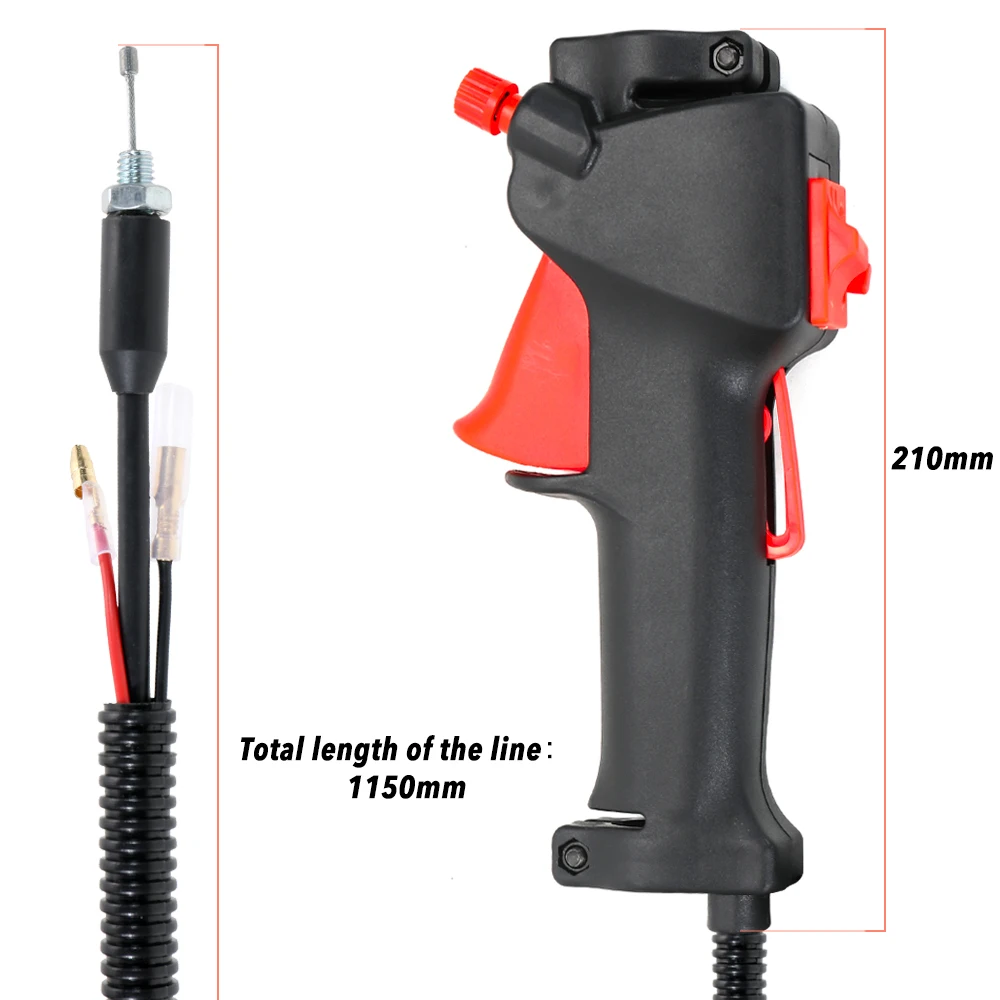 Lawn Mower Parts Switches Trimmer Brush Cutter Handle Switch Throttle Trigger Cable Accessories for 26mm tube