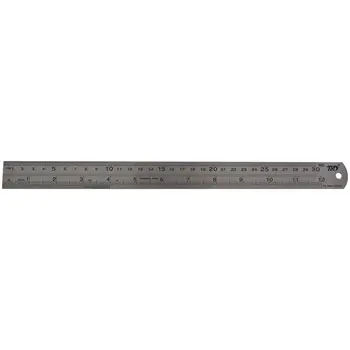 

12 inch Double Sided Metal Steel Measuring Ruler Scale Office Supply