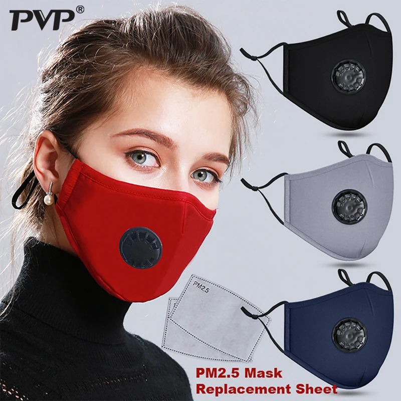PM2.5 маска для рта от пыли многоразовая моющаяся хлопковая лица с изображением