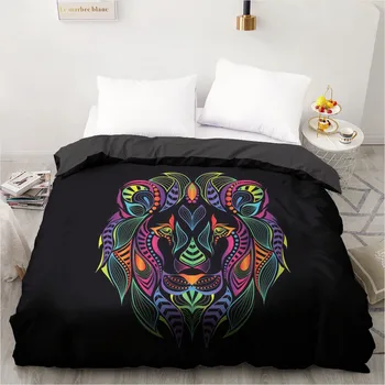 

3D Printed Custom Design Duvet Cover Quilt Comforter Blanket Case Covers Bedding Set Black Geometric Elephant Home Textile