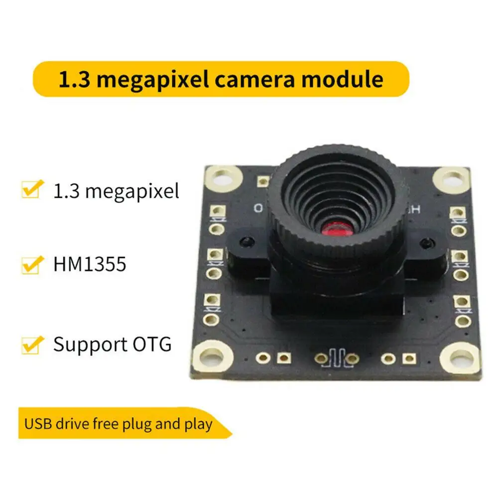 

Brand New and High Quality HM1355 50 Degree Wide Angle USB Camera Module Home Office Mini Industrial Equipment
