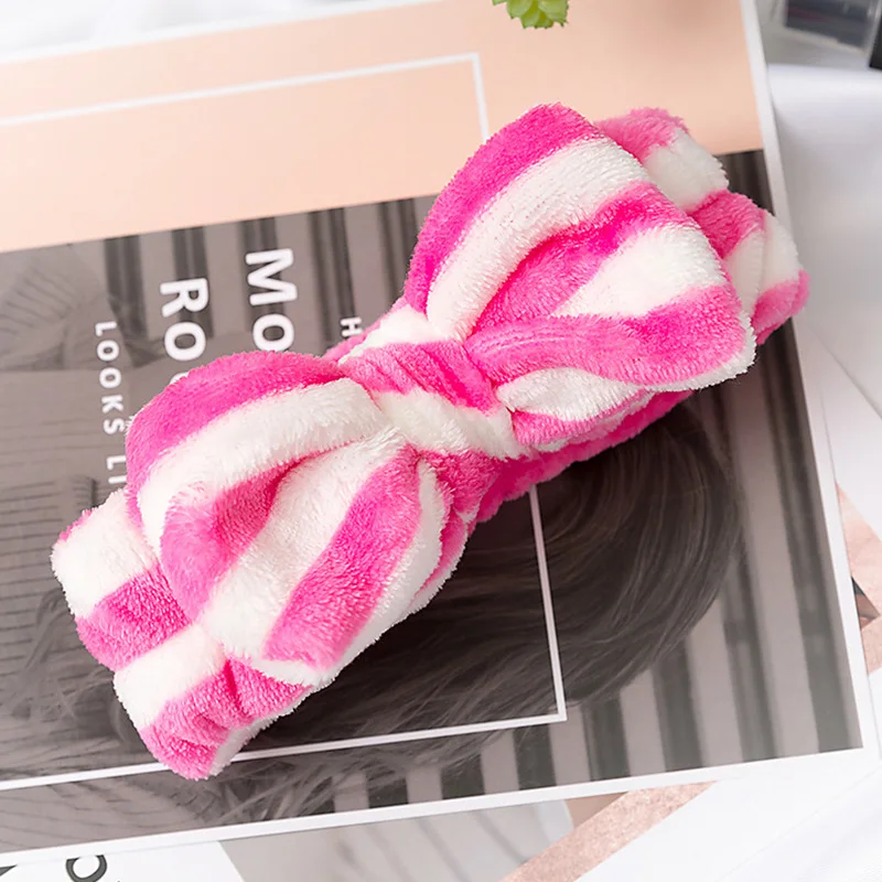 New Letter OMG Headband for Women Girls Bow Wash Face Turban Makeup Elastic Hair Band Coral Fleece Hair Accessories - Color: 29