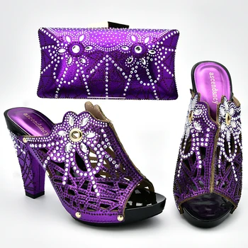 

Purple Color African Shoe and Bag Set Italian Shoes and Bags Set Envio Gratis Matching Italian Shoe and Bag Set Nigerian Shoes