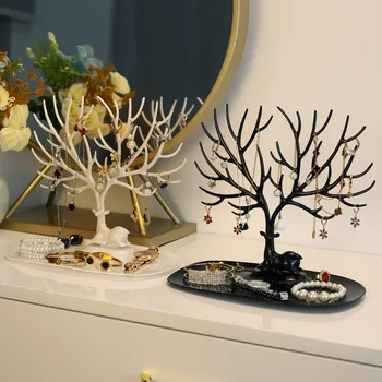 

Little Deer Earrings Necklace Ring Pendant Bracelet Jewelry Display Stand Tray Tree Storage Racks Organizer Holder