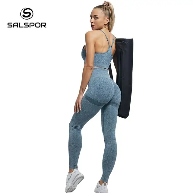 SALSPOR Women High Waist Leggings For Fitness Ladies Sexy Bubble Butt Gym Sports Workout Leggings Push