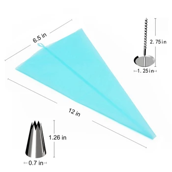 

New 42Pcs/set Cake Decorating Tips Set Stainless Steel Icing Piping Nozzles DIY Household Baking Tools Reusable Pastry Bags Coup