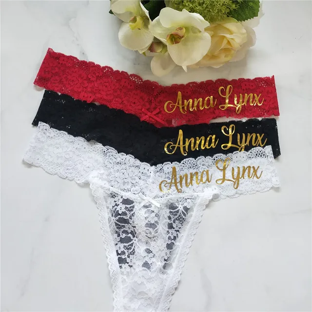 Customized Underwear Women  Personalized Underwear Women - New Sexy Lace  Thong - Aliexpress