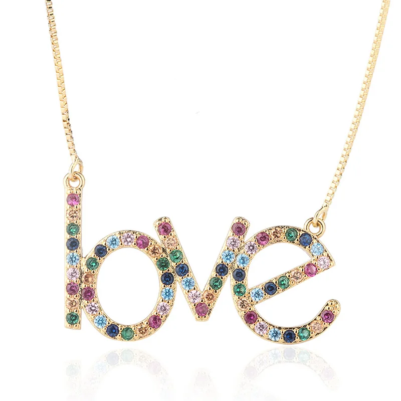 Multicolor LOVE Necklace Image 5