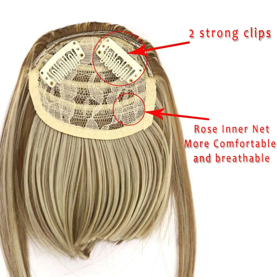 LiangMo аккуратный передний поддельный край клип с высокой температурой синтетические волосы челка парик