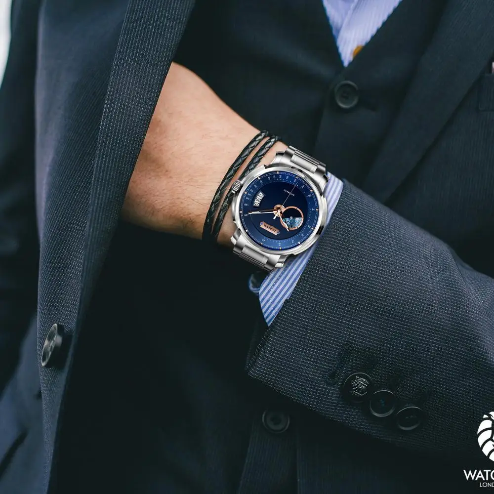 Часы наручные LOBINNI Мужские автоматические Роскошные водонепроницаемые