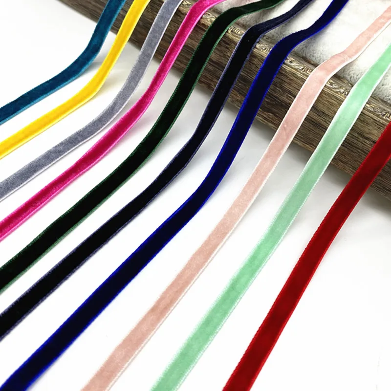 

6-38mm Velvet Ribbon Wedding Party Decoration Handmade Ribbon Gift Wrapping Hair Bowknot DIY Christmas Ribbon #RoLi03