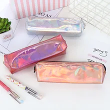 Yan qi креативный крутой лазерный школьный пенал студенческий канцелярский мешок косметичка Радужный карандаш с кисточкой чехол