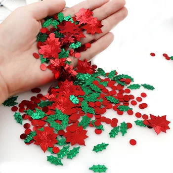 

15g Mixed Christmas Leaves Flower Sequins for DIY Christmas Wedding Decorations Crafts Sequin Home Decor Confetti