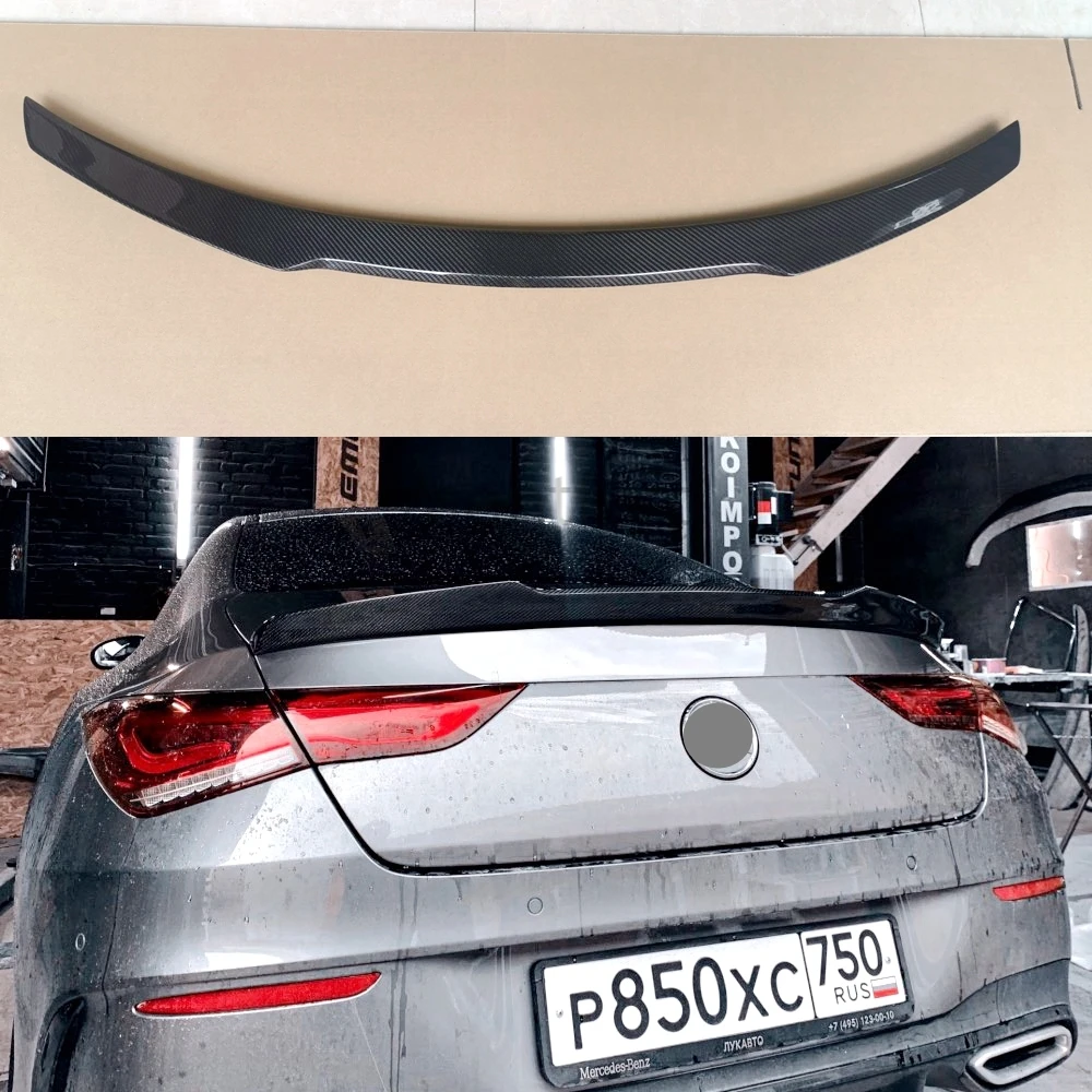 

3K Twill Carbon Fiber Rear Trunk Spoiler for 2019 - 2024 CLA Class Sedan (C118 / W118) | OEM Fitment, UV-Cut, Gloss Finish