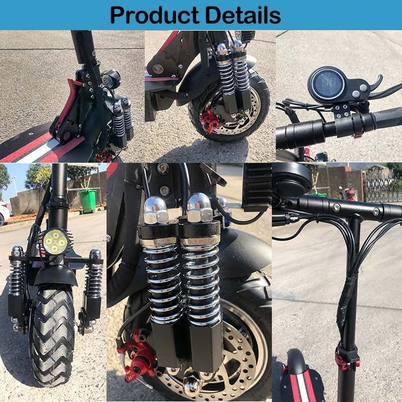  ELectric Scooter Fat Tire 48V 1000W Double Engine Motors E Scooter Foldable Adults with 20ah Lithiu