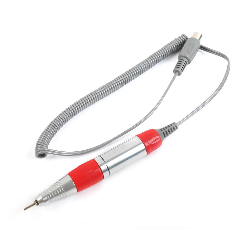 Электрический аппарат для маникюра гель для удаления кутикулы Дизайн ногтей 10 шт. фрезерные сверла шлифовальные ленты педикюр машина - Цвет: Red