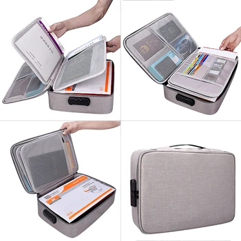 

Multi-layer Document Ticket Bag Large Capacity Multifunctional Certificates Files Organizer For Home Travel Use