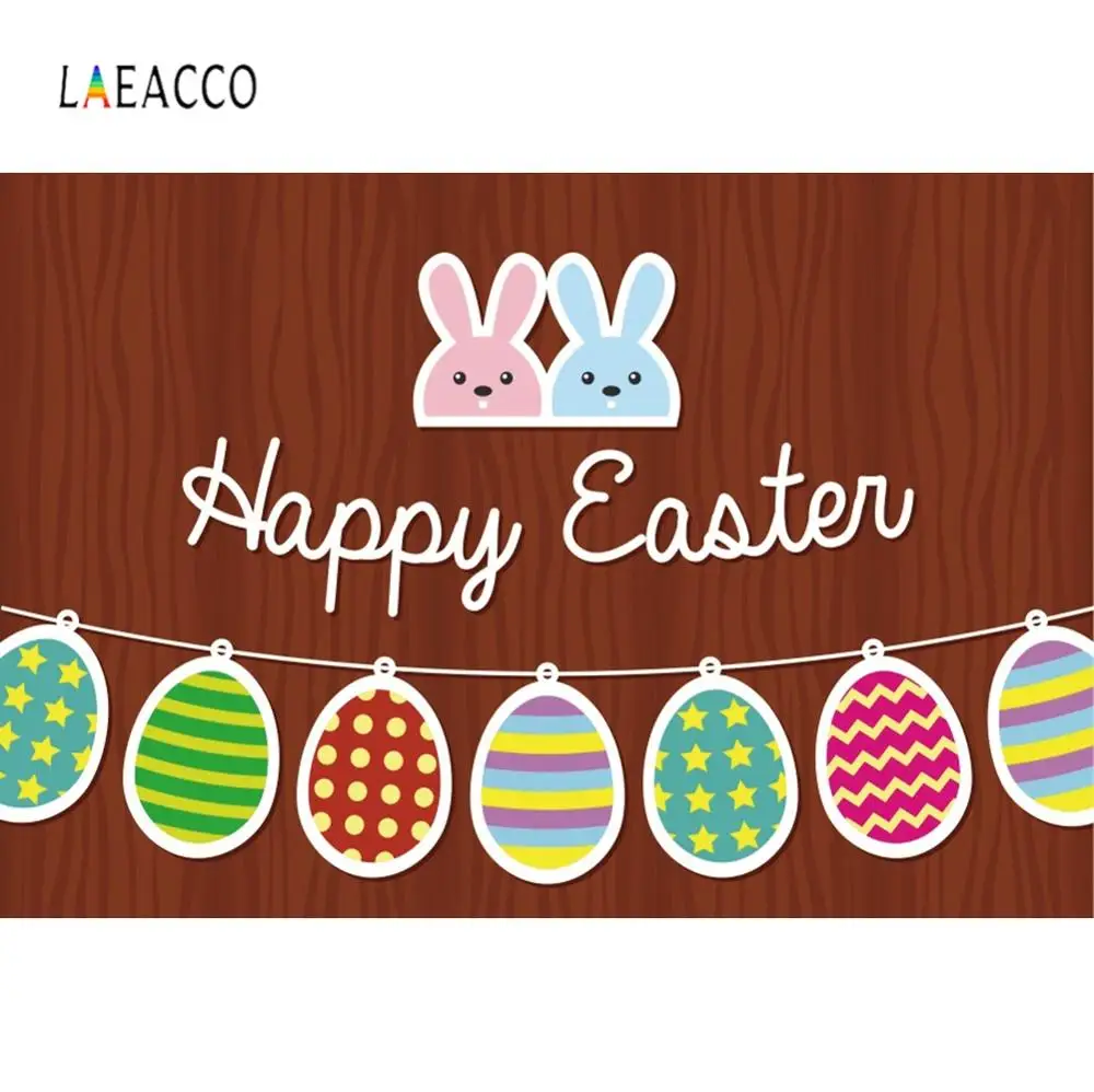

Laeacco Happy Easter"s Day Paper-cut painting Bunny Party Backgrounds Photography Customizable Backdrops For Photo Studio