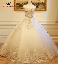 Роскошное Свадебное платье, бальное платье, элегантное Тюлевое кружево, бисер, бриллиант, 2019 новый дизайн, свадебные платья на заказ SH17
