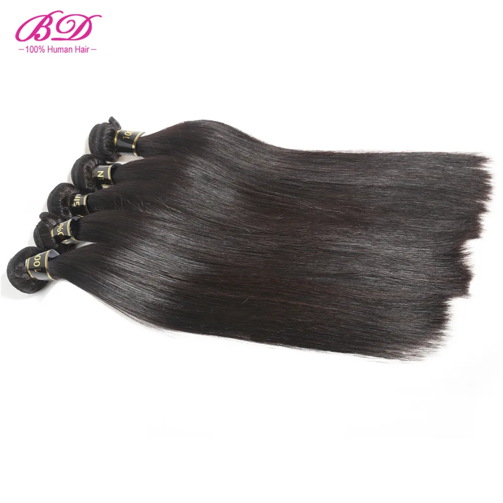 

BD HAIR 10A Grade Unprocessed Brazilian Virgin Hair Straight Human Hair Bundles Cuticle Aligned Raw Straight Natural Color