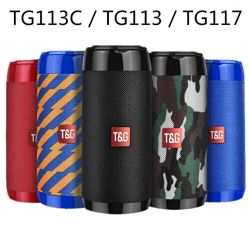 Портативная Bluetooth Колонка TG113C TG117 TG113 водонепроницаемая звуковая панель FM-радио