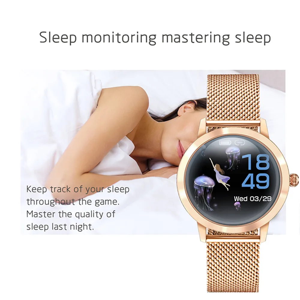 Monitoramento de Pressão Smartver para Xiaomi Ip68 à Prova Adorável Relógio Inteligente Feminino Dip68 Água Freqüência Cardíaca Arterial Mensagem Lembrete Relógios Inteligentes Lw10 Android Ios 2022 - Image 6