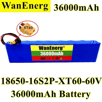 

18650 XT60 Battery pack 60V 16s2p lithium ion battery pack 67.2v 36000mah eBike electric bicycle scooter with BMS 1000W plug