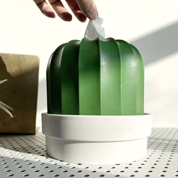 

Creative tissue box retro Nordic-style cactus tissue box multi-purpose flowerpot cosmetic storage box