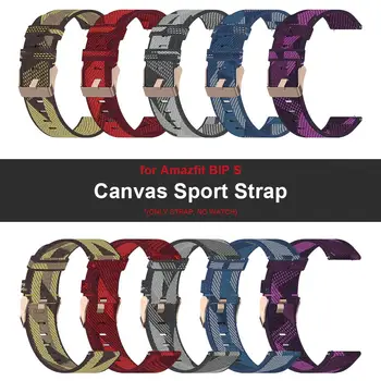 

Quick Release Canvas Watch Straps Replacement Wristband for Amazfit BIP S / 1s / GTR 42MM / GTS / BIP Lite Strap Accessories