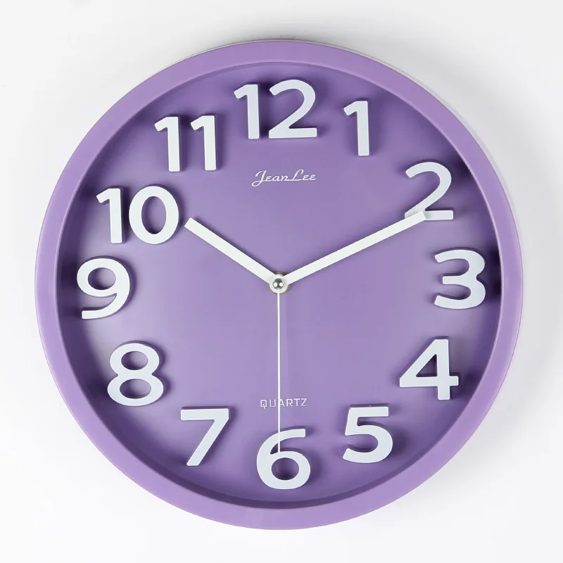 

Simple Fashion Stereo Digital Wall Clock Library Bedroom Mute Scanning When Candy-Colored Cool Decoration Wall Clock