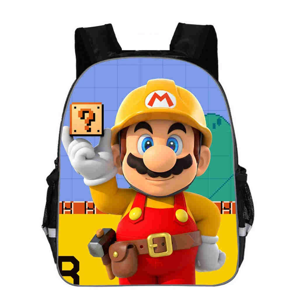 escolares de Mario Bros para niños, niñas, estudiantes, adolescentes, bolsa de viaje personalizada|Mochilas| - AliExpress