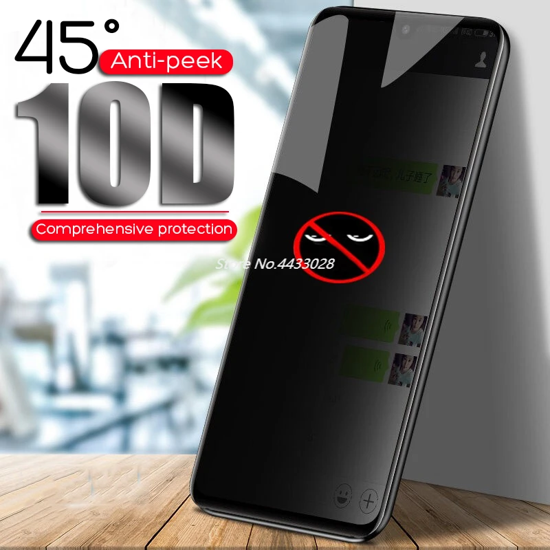 Закаленное антишпионское стекло для 10d IPhone 7 6 6S 8 Plus X XR Защитная пленка экрана XS Max