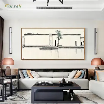 

Wu Guanzhong Chinese Ink Landscape Painting HD Prints on Canvas Wall Art Picture for Living Room Home Décor
