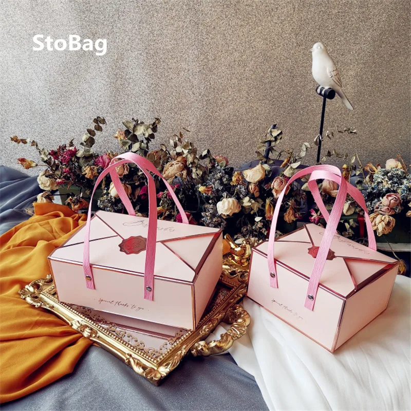 Stobag 10pcs/lot Envelop Paper Rope Box For Diy Gift Cookies Packaging ...