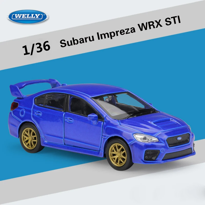 Welly Diecast 1:36 спортивный автомобиль Subaru Impreza WRX STI с откатом уличная гоночная модель